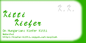 kitti kiefer business card